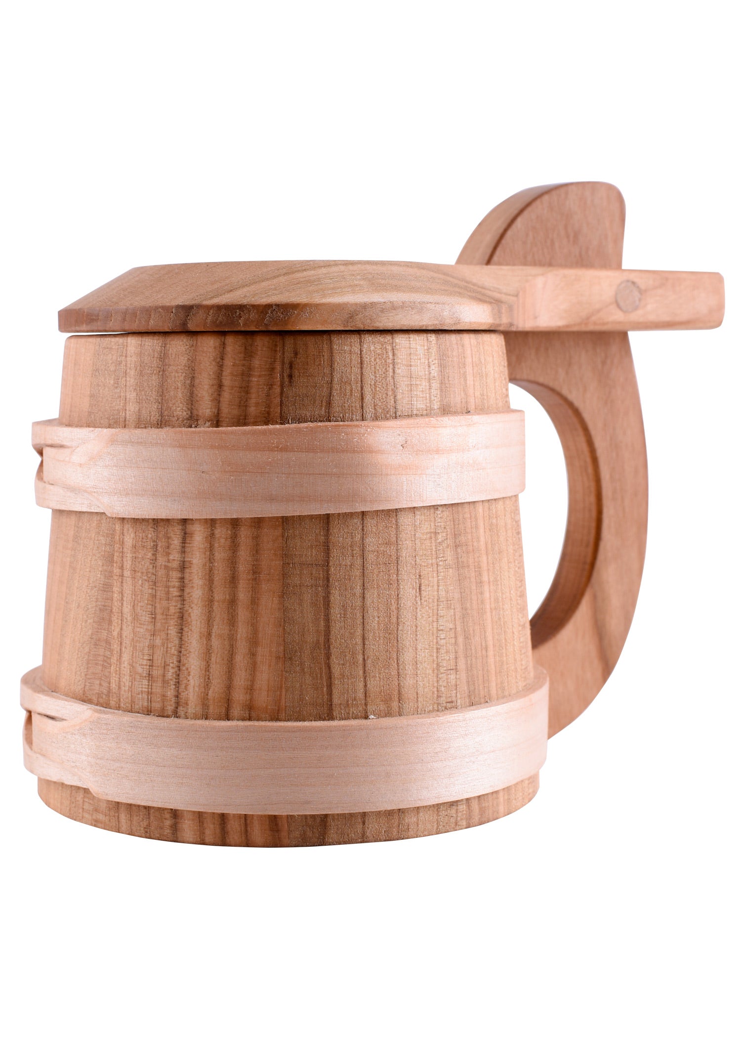 Kirschholz Bierkrug mit Deckel