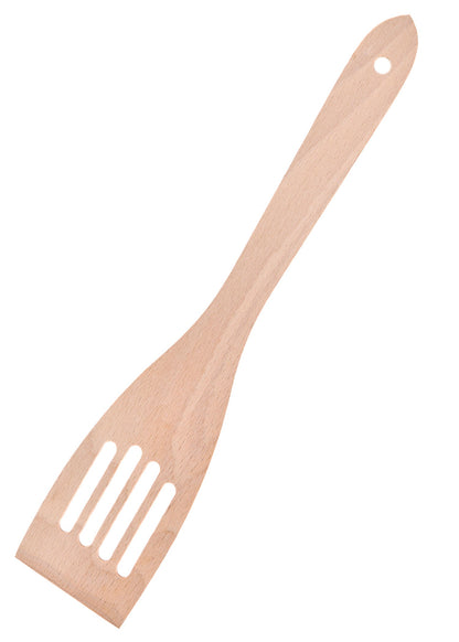 Buchenholz Pfannenwender mit Schlitzen, 30 x 6 cm