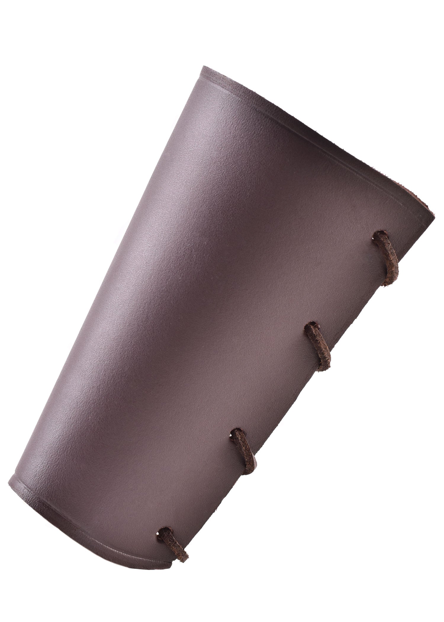 Leder Bogenstulpe Braun mit Vierkantriemen
