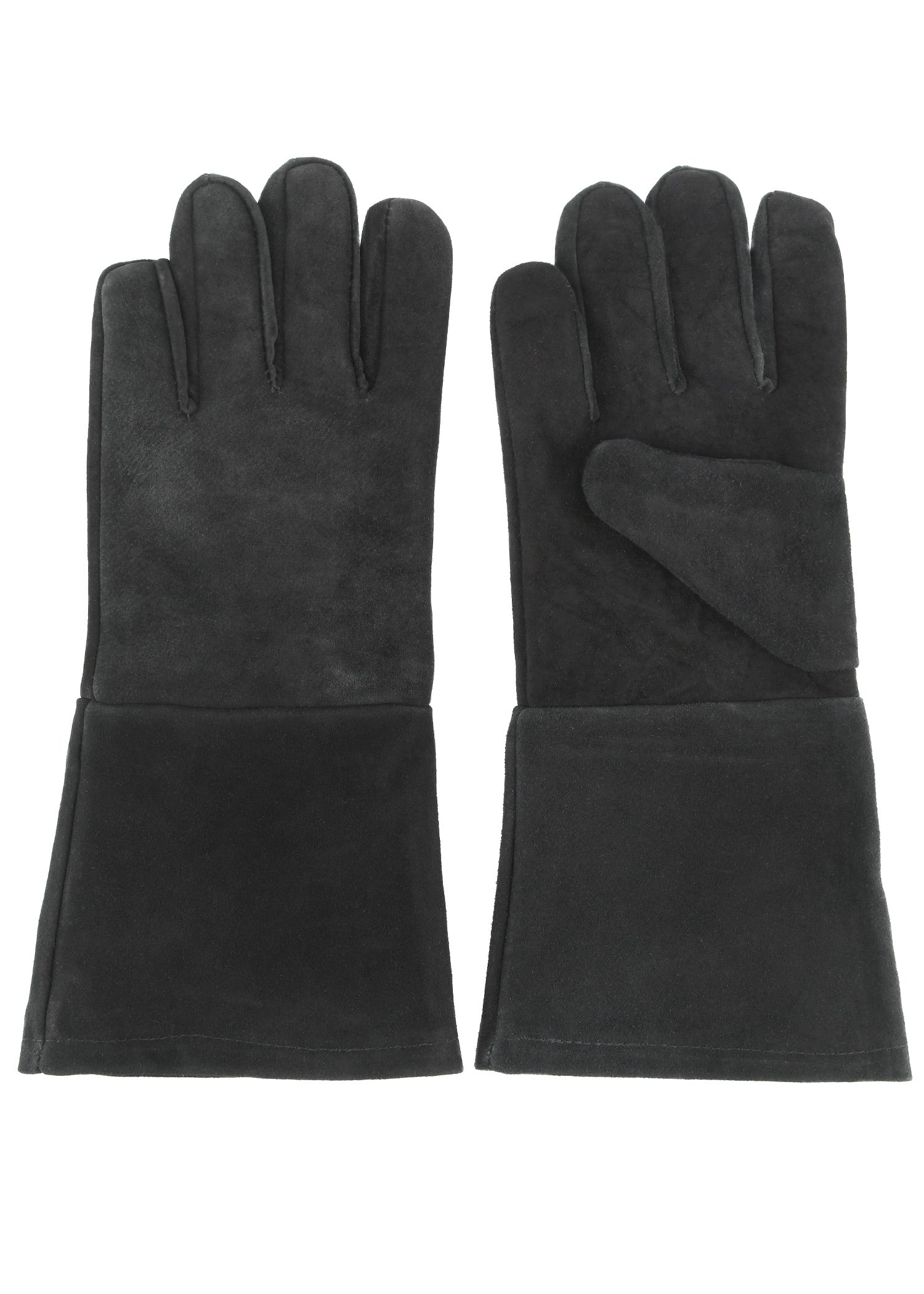Schwarze Wildleder Stulpenhandschuhe für LARP &amp; Reenactment