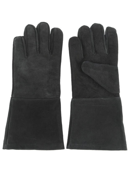 Schwarze Wildleder Stulpenhandschuhe für LARP &amp; Reenactment