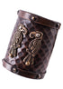 Leder Armschützer: Wikinger Raben Hugin & Munin
