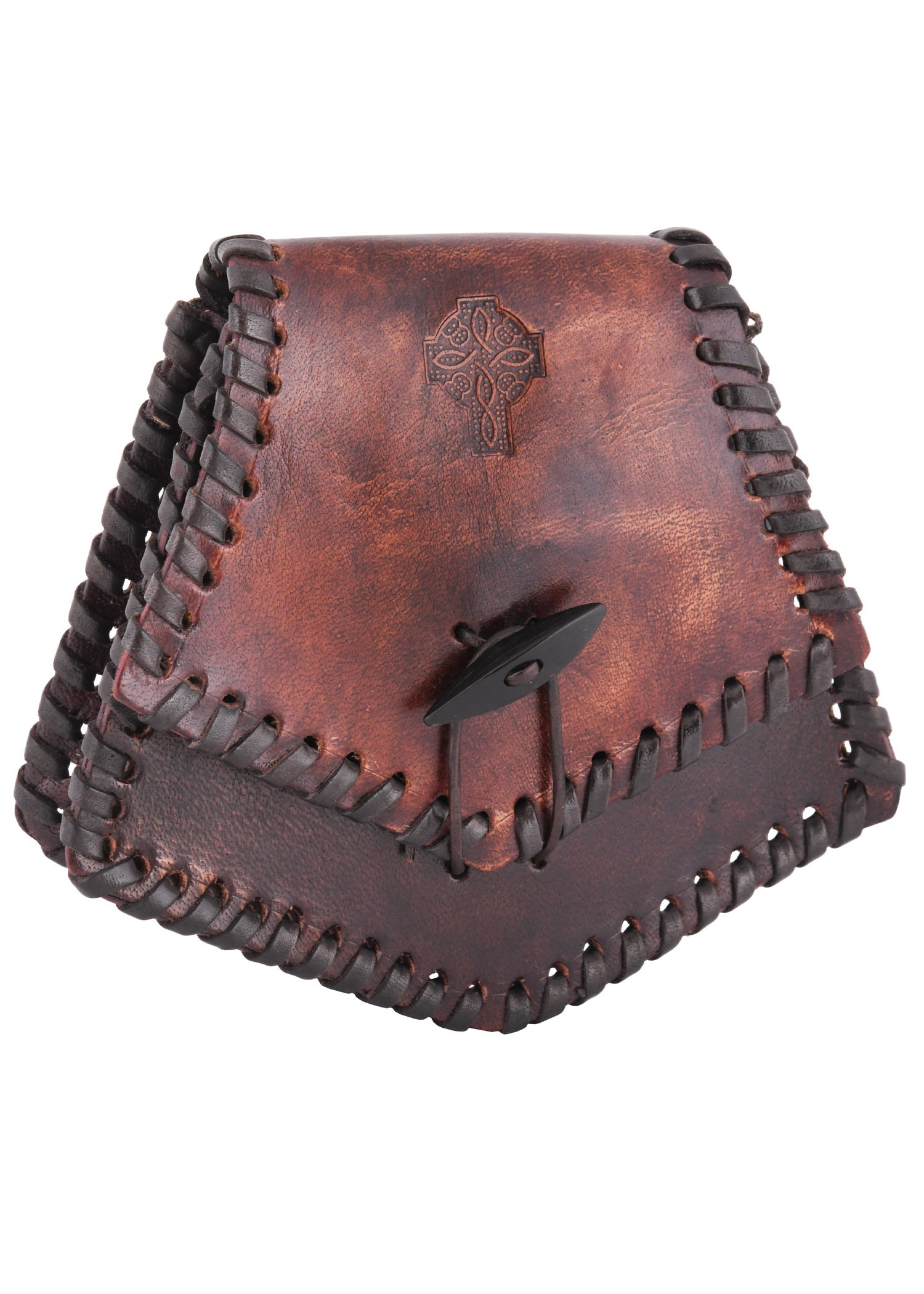 Edle keltische Leder Gürteltasche mit piktischem Kreuz