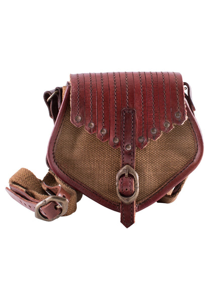 Wikinger Umhängetasche aus Leder &amp; Canvas