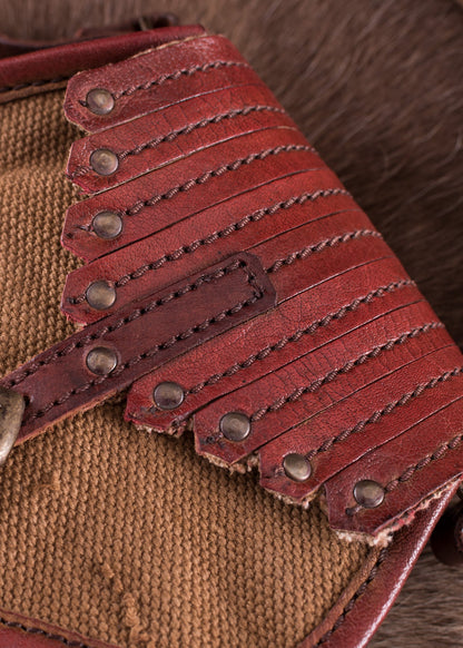 tasche im wikinger stil leder und segeltuch