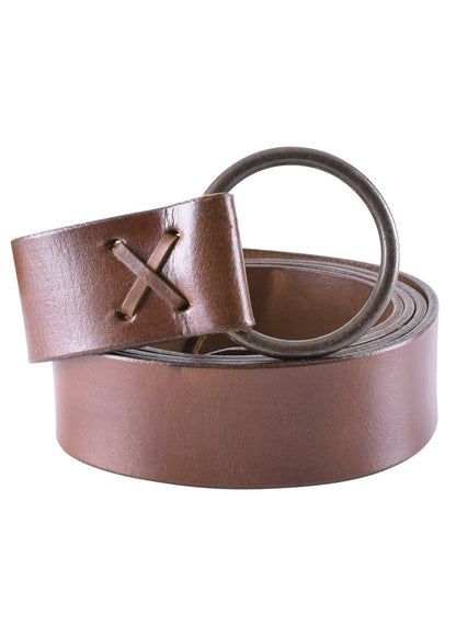 Mittelalter Ledergürtel mit Messingring