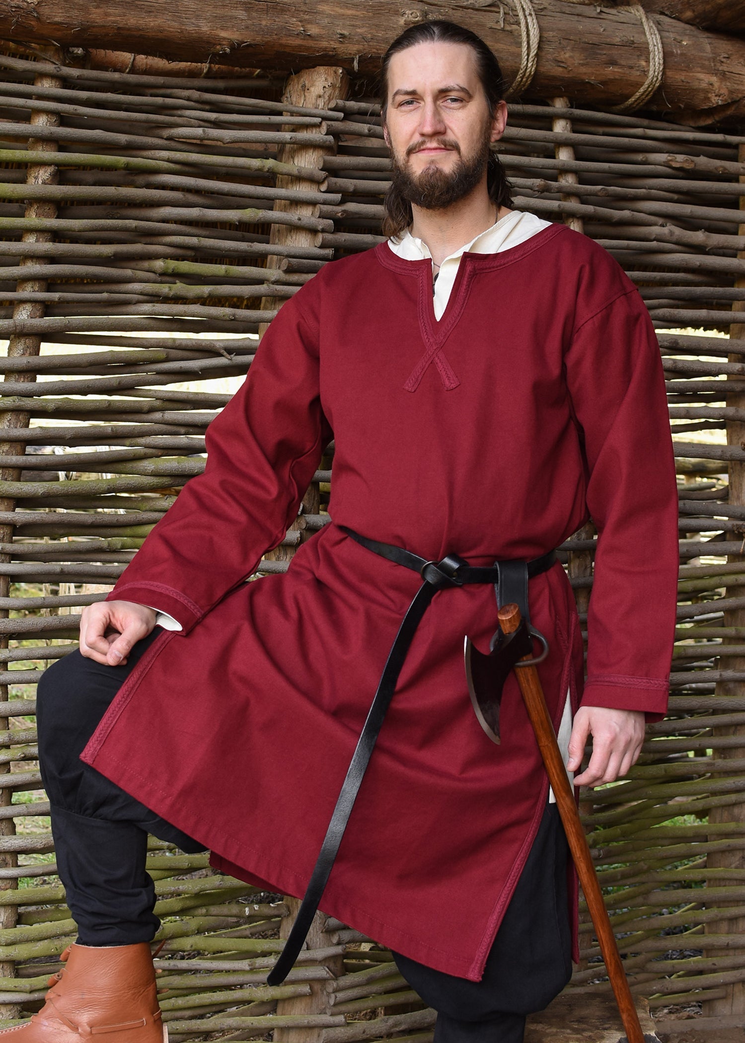 mittelalter langguertel aus leder 190 cm