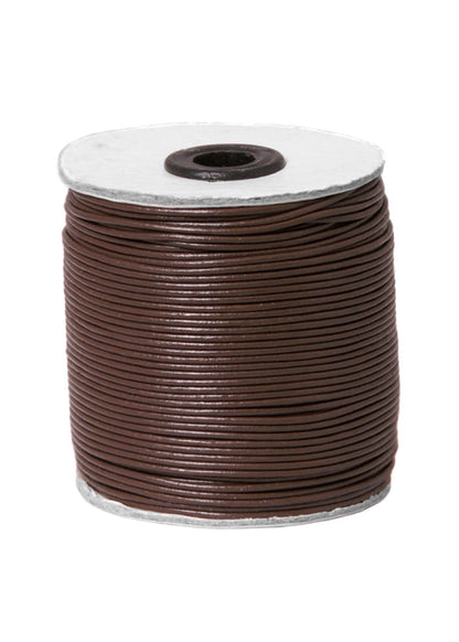 Ziegenleder Rundband 1,5mm braun, 100m Vorratsrolle