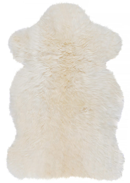Flauschiges Lammfell Naturweiß (80 cm)   Premium Qualität
