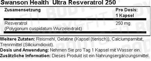 swanson resveratrol 30 kapseln