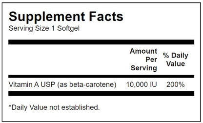 swanson beta carotene 10000 iu 100 softgelkapseln