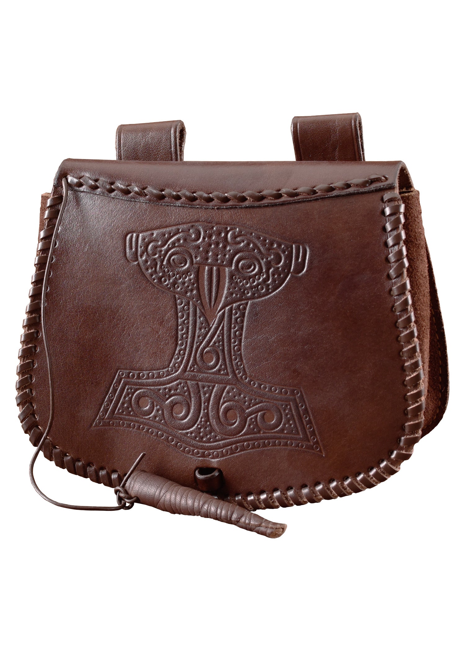 Leder Gürteltasche mit Thorshammer Prägung