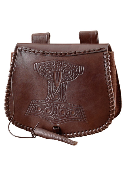 Leder Gürteltasche mit Thorshammer Prägung