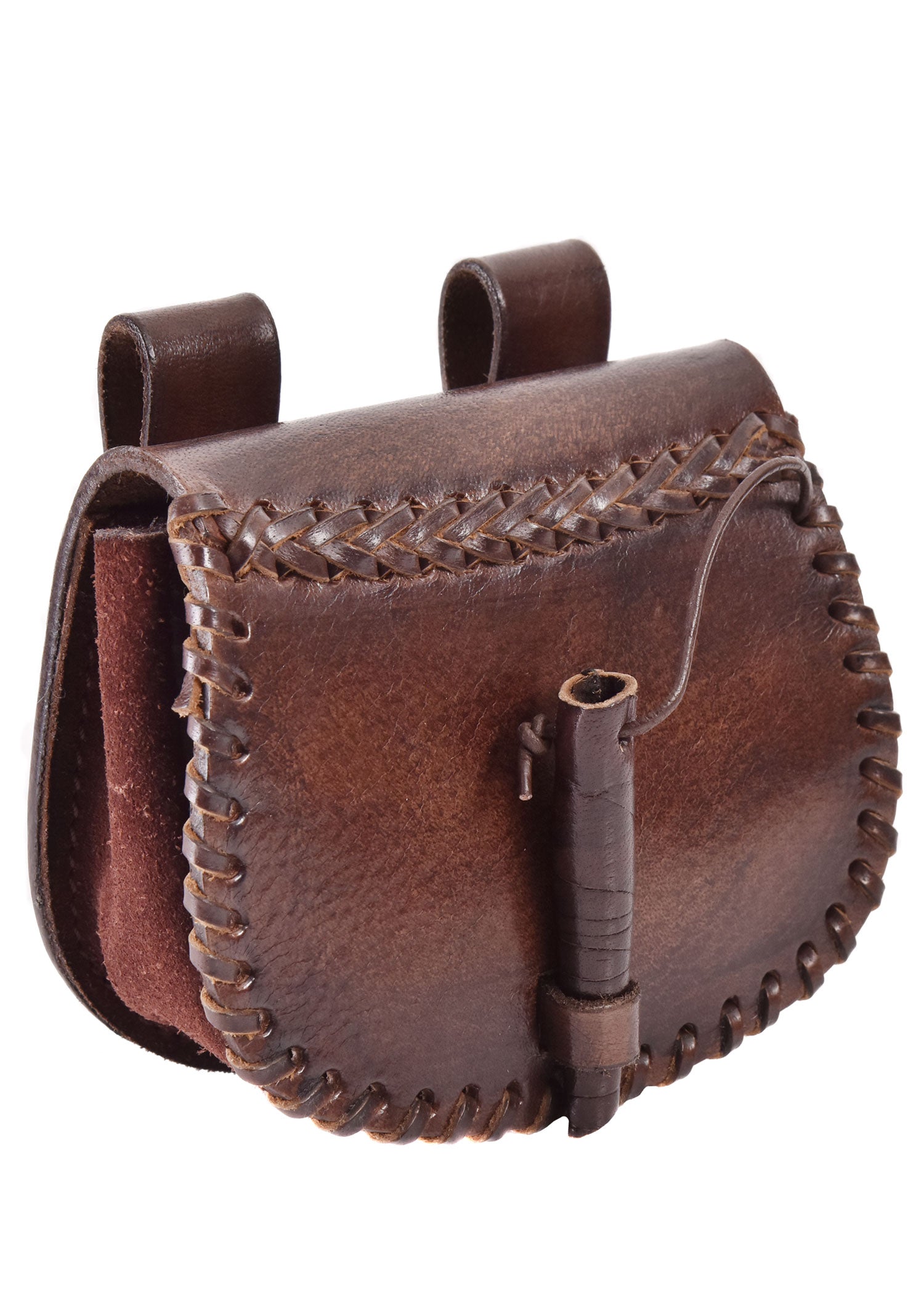 Kleine Leder Gürteltasche Braun   Rustikaler Look