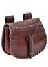 Kleine Leder Gürteltasche Braun   Rustikaler Look