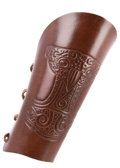 Armstulpe Thorshammer Antik Braun, Leder