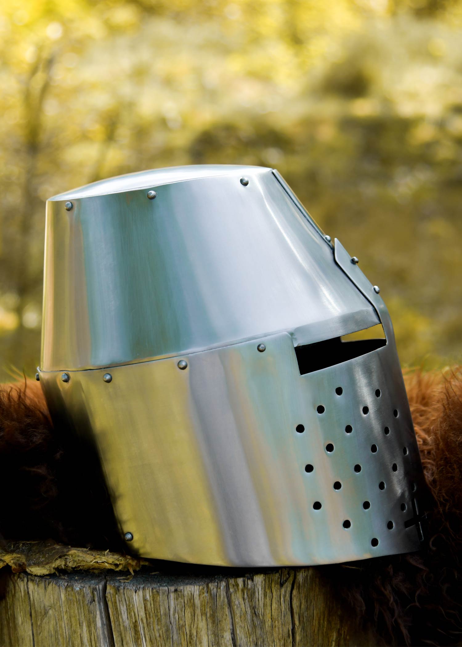 Großer Helm Pembridge: 14. Jh. Reenactment Helm