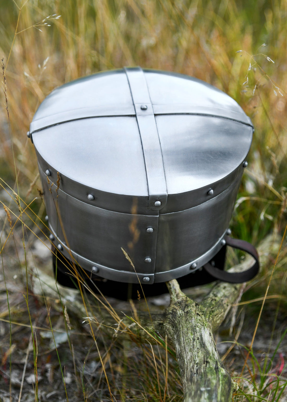 Templer-Topfhelm um 1200 - Replik aus 1,6 mm Stahl