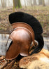 Troja-Helm mit Helmbusch & Altkupfer-Finish