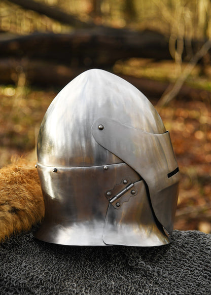 topfhelm mit klappvisier 1 6 mm stahl