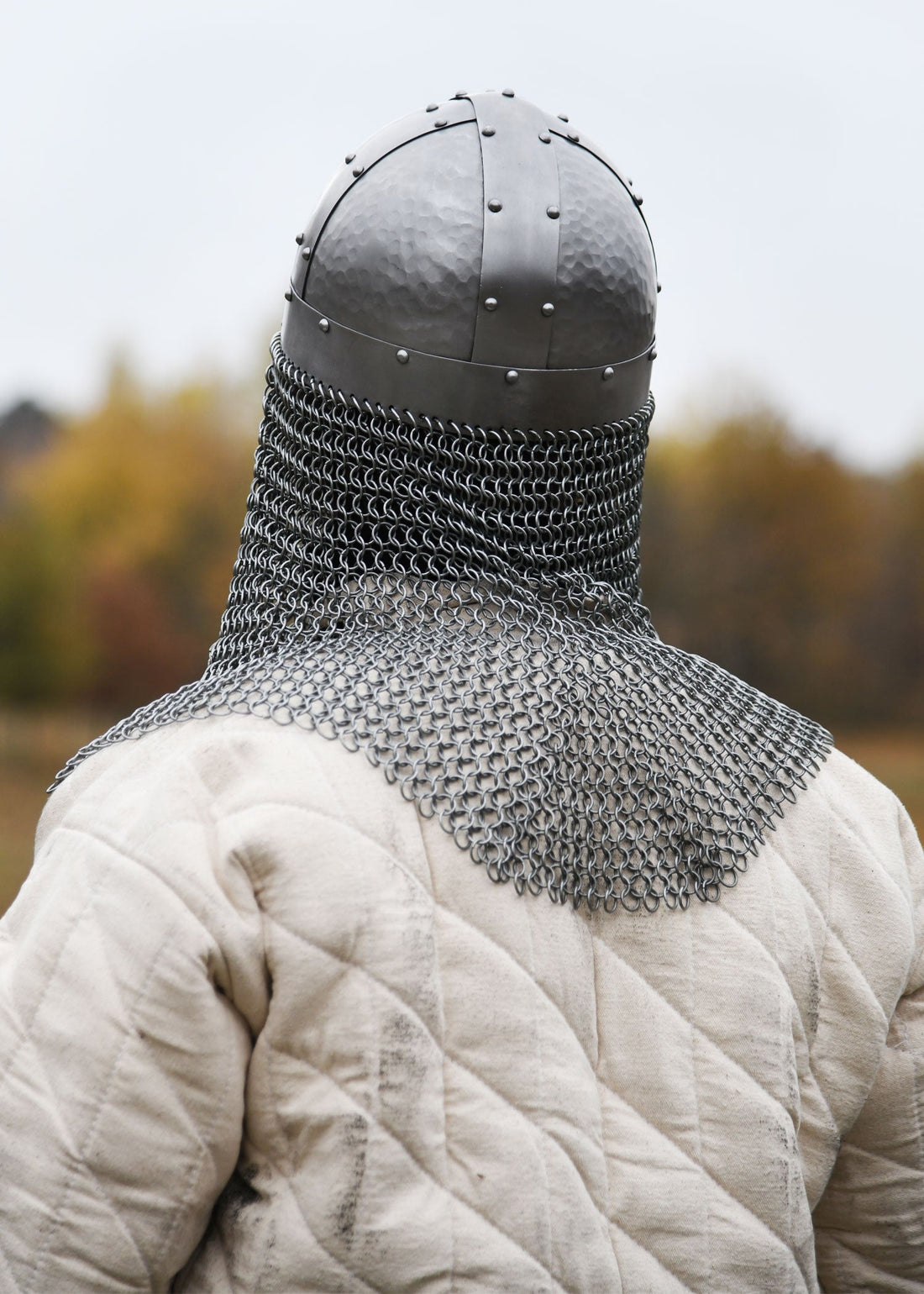 Vendelhelm mit Kettenbrünne - 1,2 mm Stahl