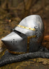 Authentische Hundsgugel Beckenhaube um 1390, 1,6mm Stahl
