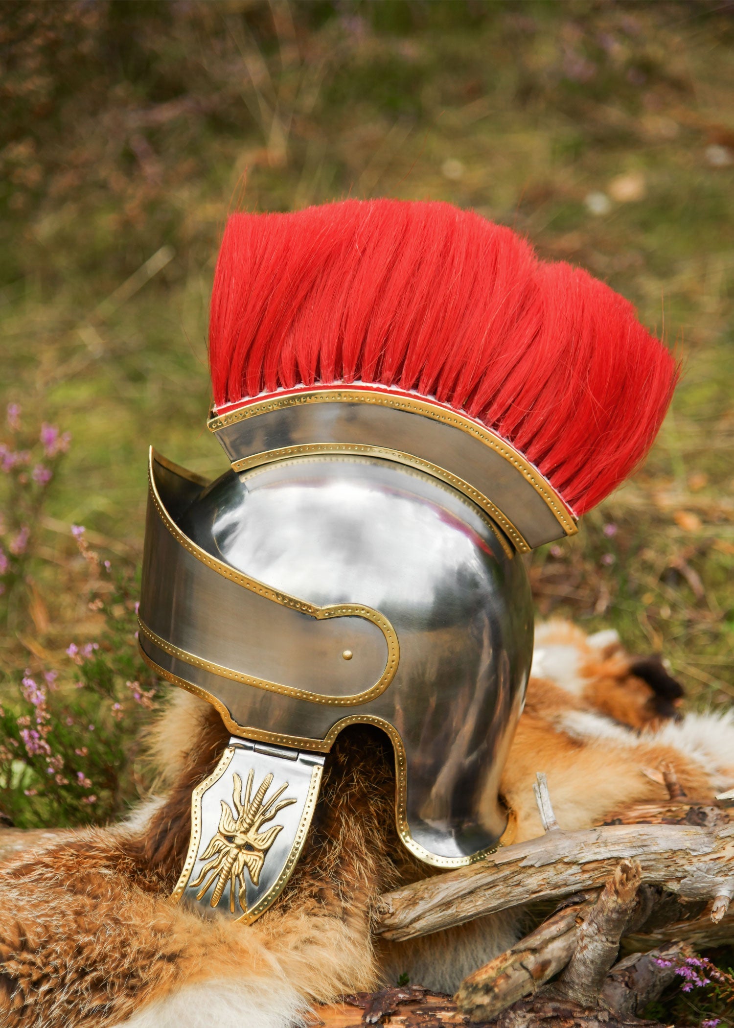 attischer helm mit haarbusch 1 6 mm stahl
