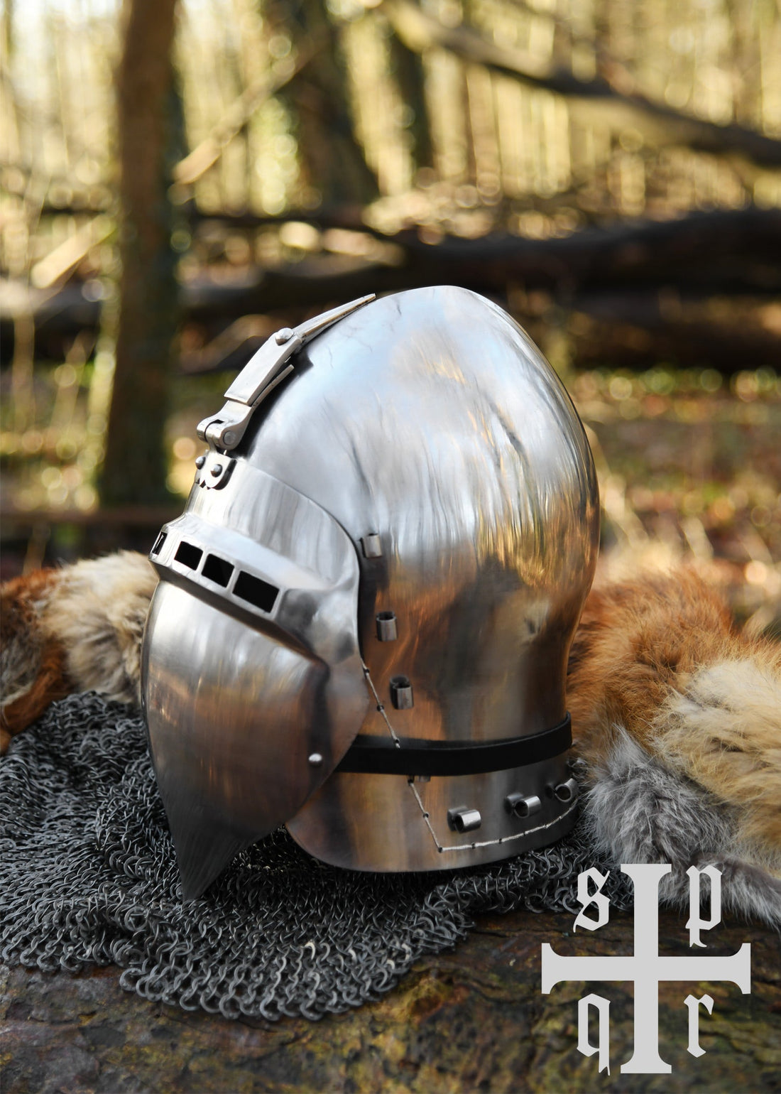 deutsche beckenhaube mit visier ca 1370 2 mm stahl