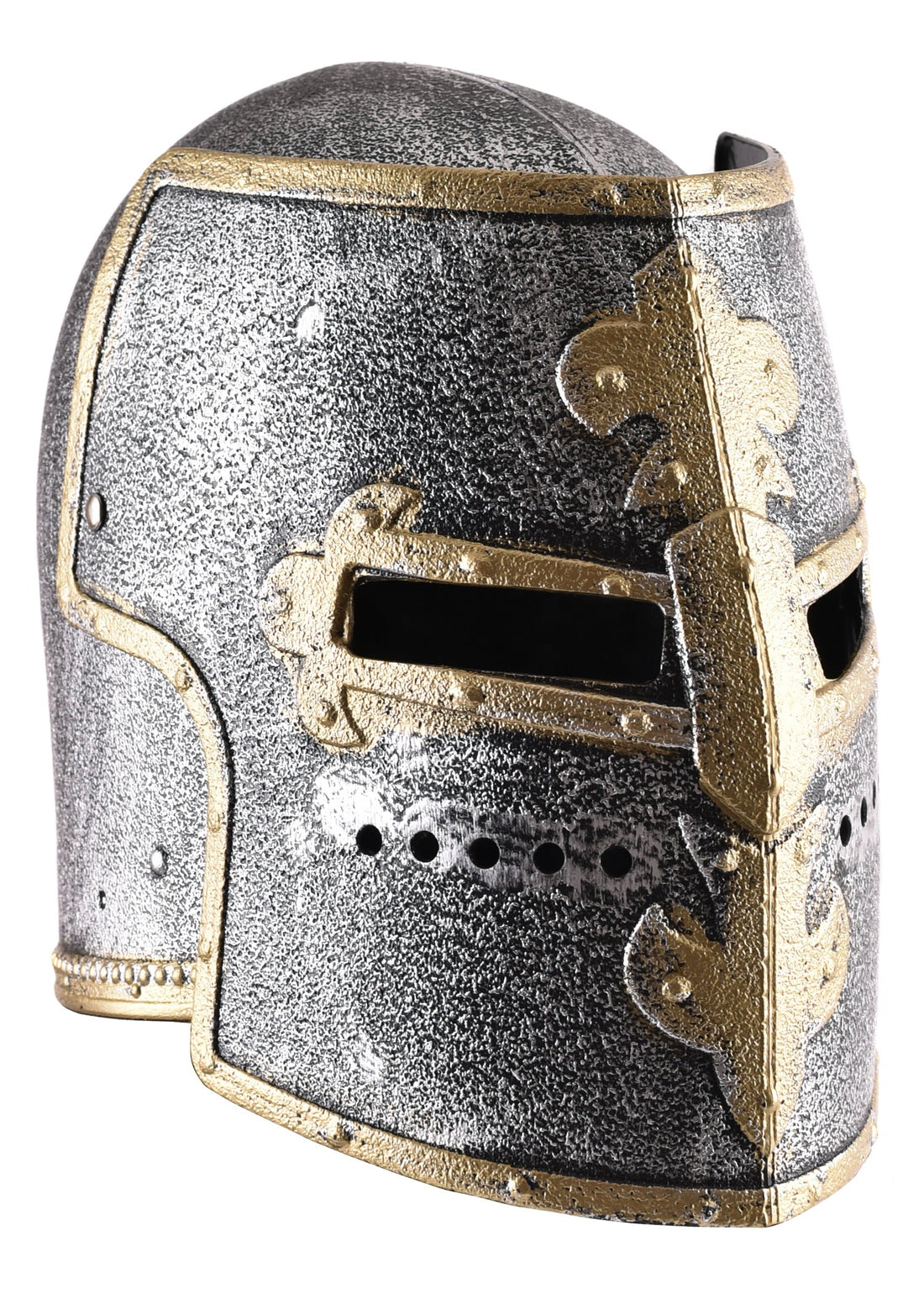 kinder ritter topfhelm mit klappvisier aus kunststoff