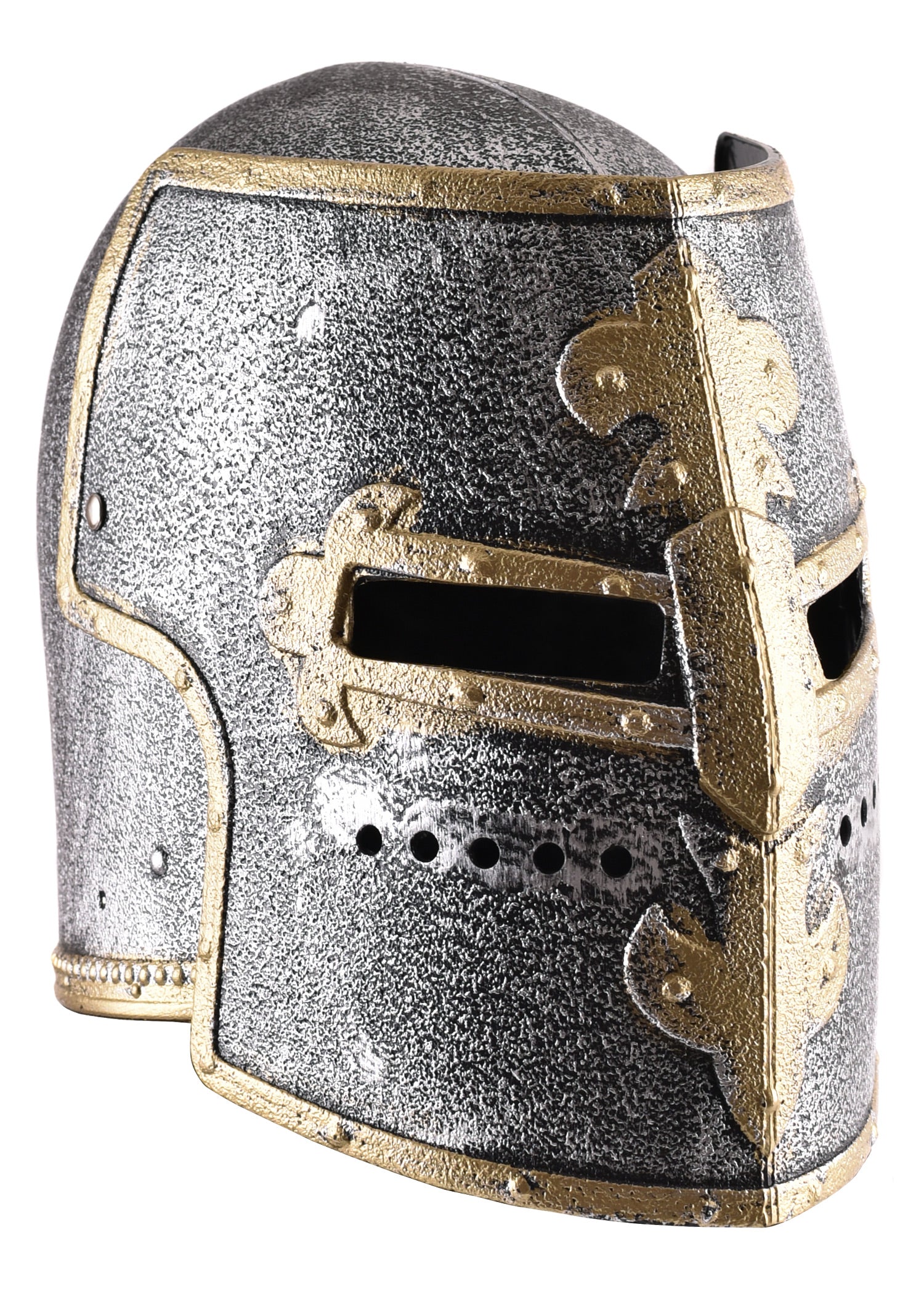 kinder ritter topfhelm mit klappvisier aus kunststoff