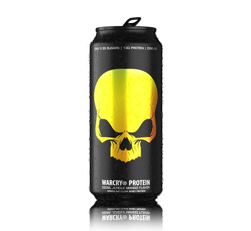 Boisson protéinée Genius Nutrition Warcry Clear Whey pétillante 24 x 330 ml, saveur Mangue de la jungle