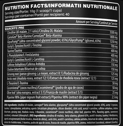 genius nutrition warcry pre 400g ausserirdische fruechte