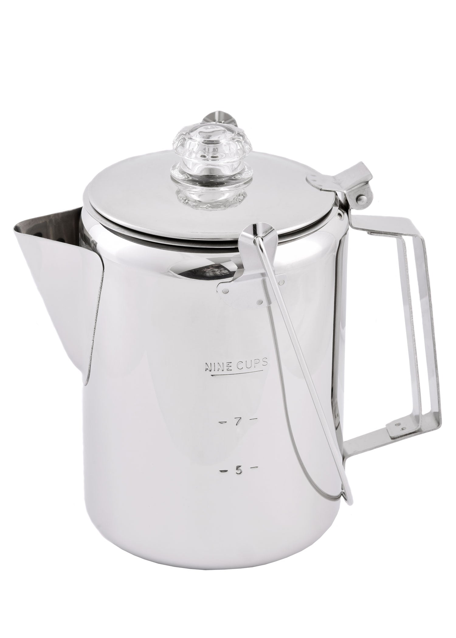 Edelstahl Perkolator Kaffeekanne   1,3L für 9 Tassen