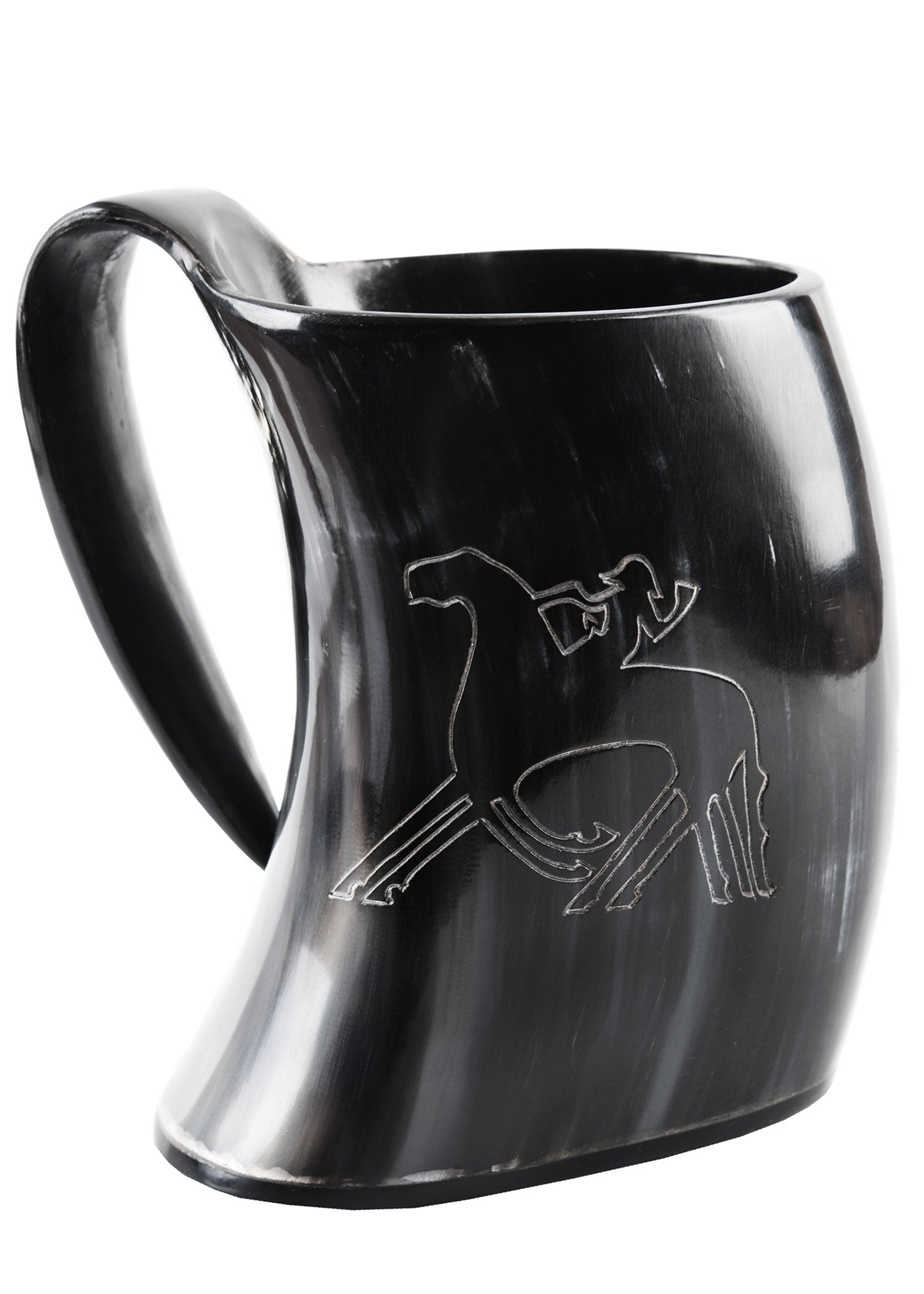 Horn Bierkrug Odin &amp; Sleipnir   0,7l Unikat