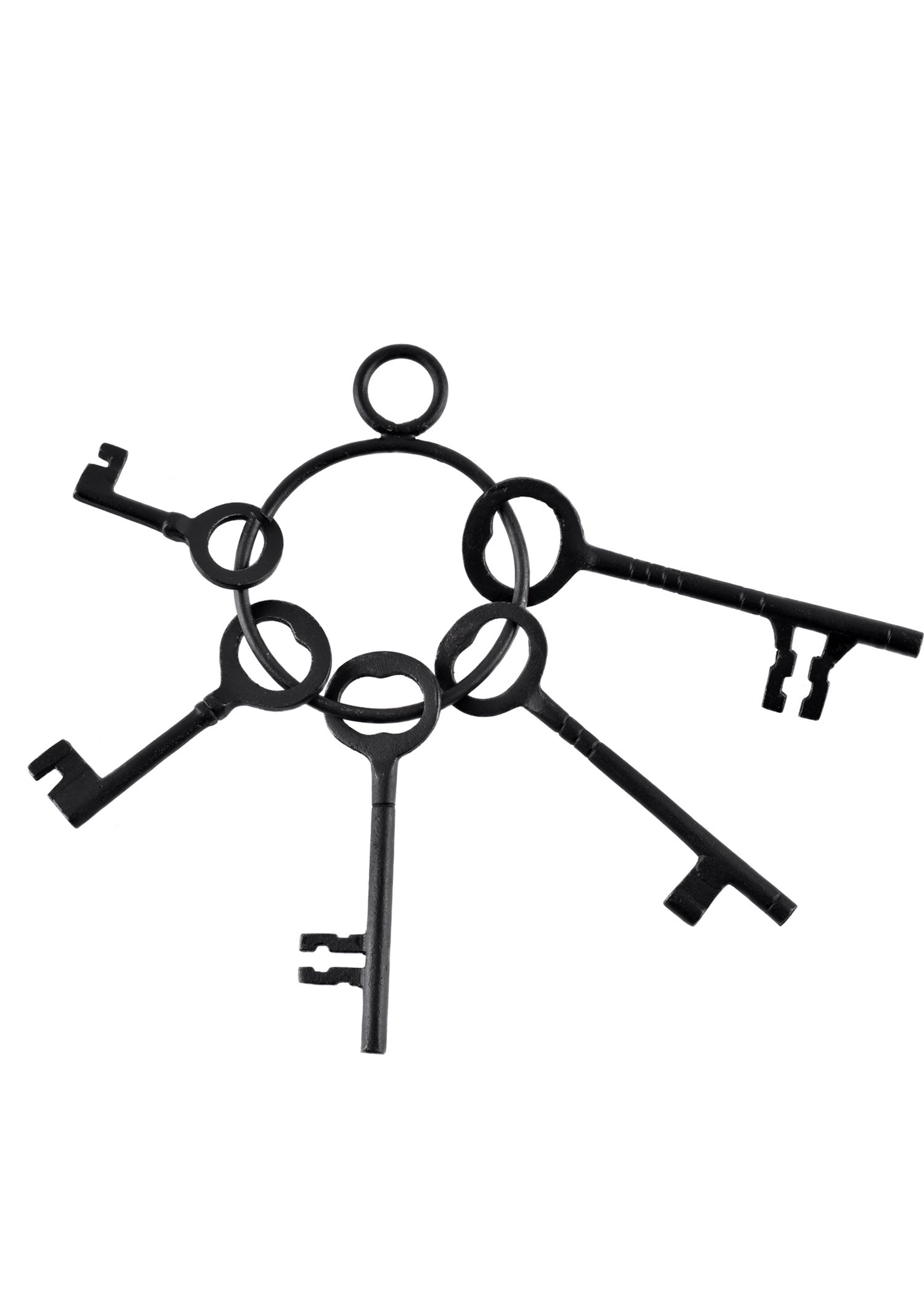 Antiker Eisen Schlüsselbund (5 Schlüssel)
