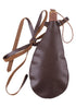 Leder Trinkschlauch 0,5L mit Messing & Schulterriemen