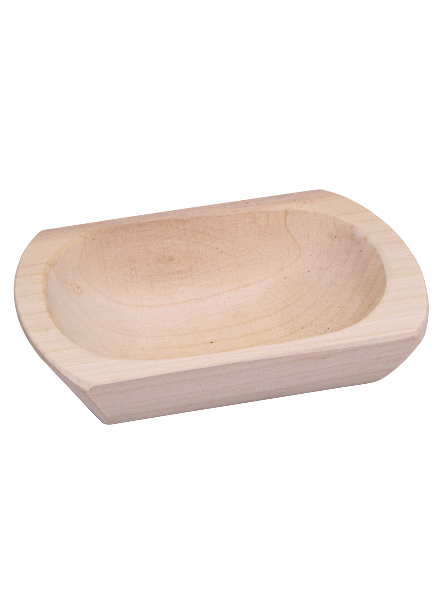 Handgefertigte Holzmolle rund   18x13cm Pappelholz
