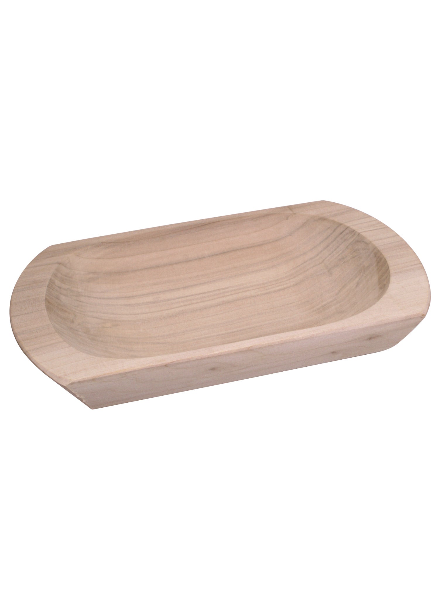 Handgefertigte Holzmolle rund aus Pappelholz (30x20 cm)