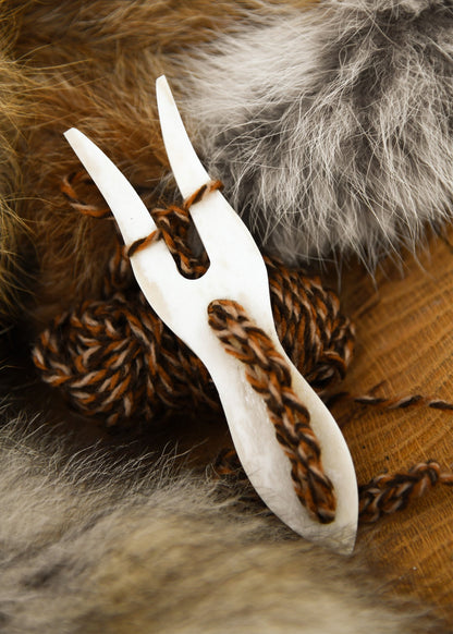 strickgabel aus knochen 12 cm