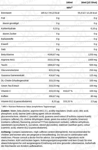 xxl nutrition xplode preworkout shot 12 x 60ml saure beere