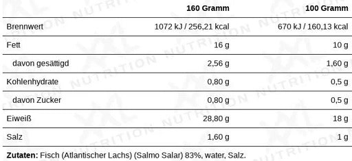 xxl nutrition lachsfilet 160g