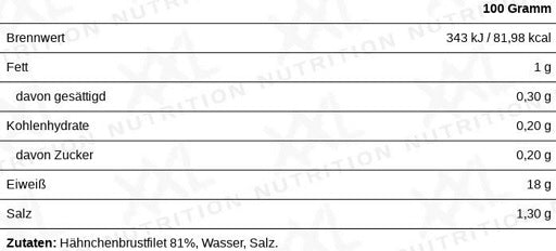 xxl nutrition haehnchenbrustfilet 160g