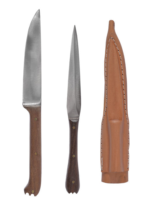 Mittelalter Besteck Set 18cm mit Lederetui