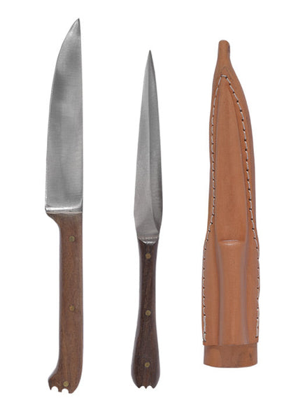 Mittelalter Besteck Set 18cm mit Lederetui