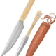 Mittelalter Besteck-Set mit Knochengriff & Lederetui