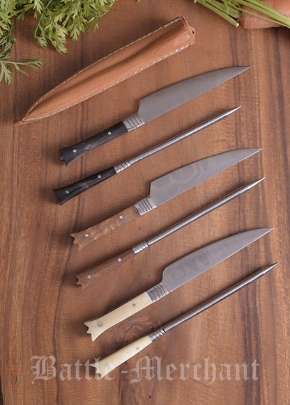 Mittelalter Reisebesteck Set aus Edelstahl &amp; Leder