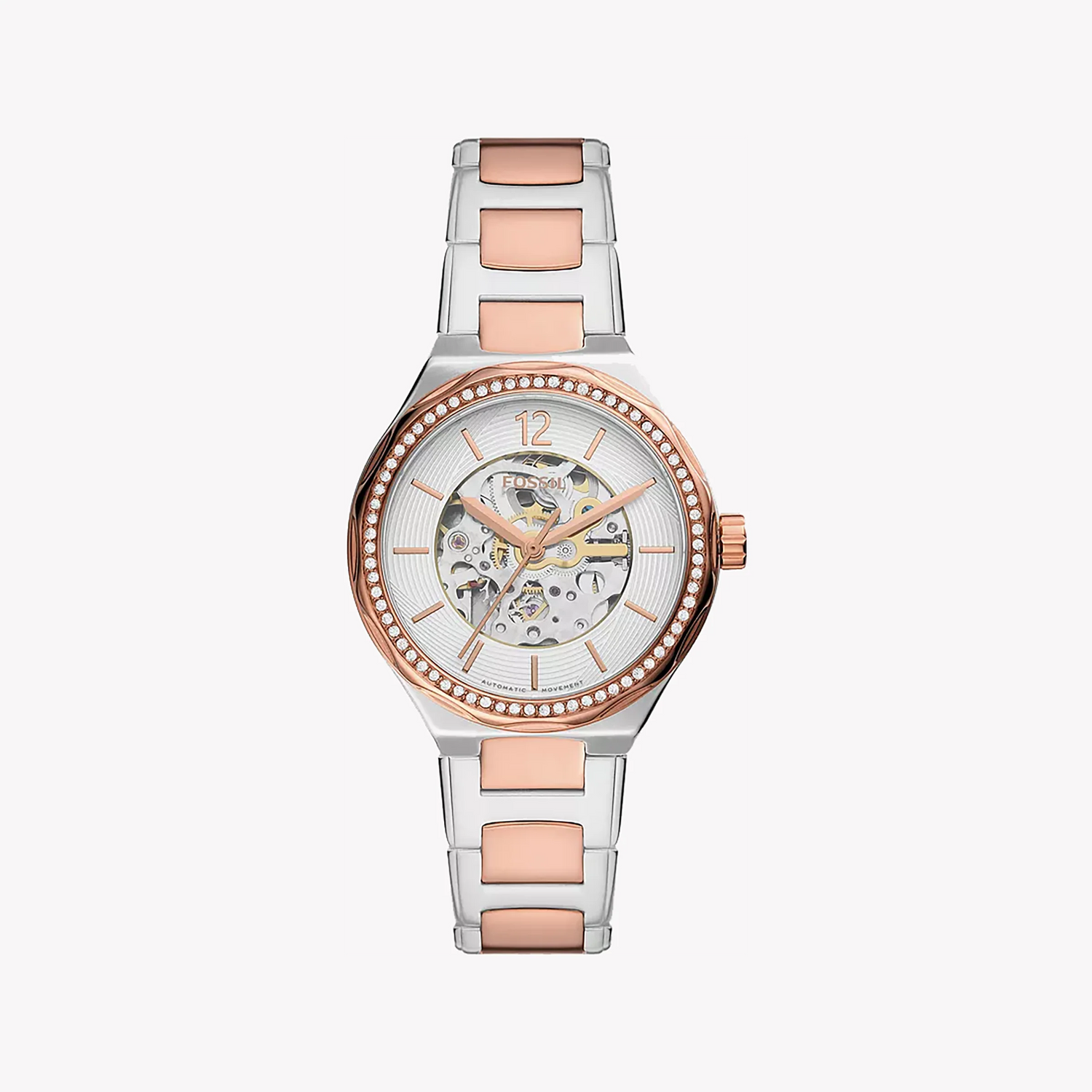 Fossil Eevie Automatic Rose Gold Band