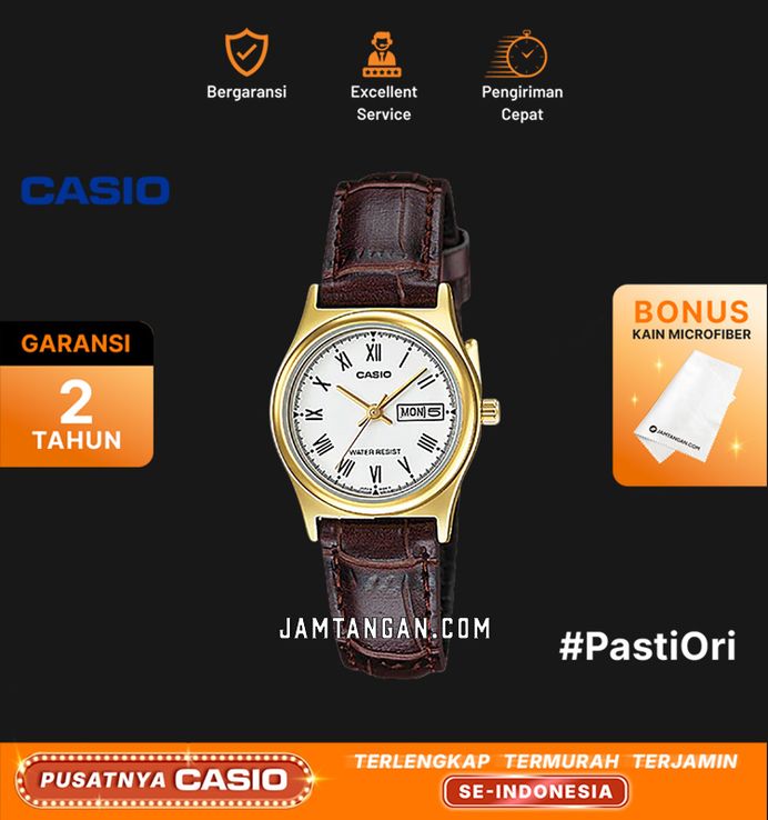 Casio Collection MTP V006GL 7BUDF, reloj analógico de cuero para hombre.