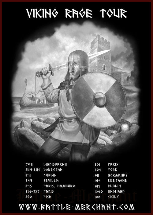 Viking Rage Tour Poster: Epische Wikinger Kunst A1