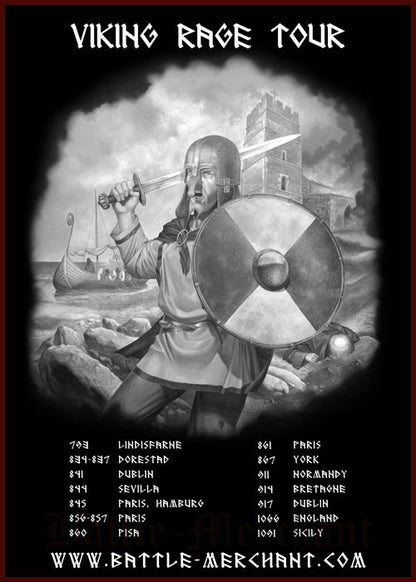 Viking Rage Tour Poster: Epische Wikinger Kunst A1